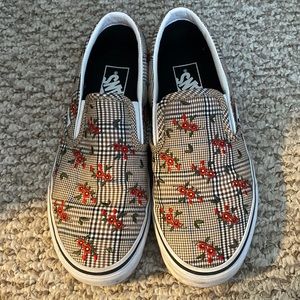 Flowered Vans size 7